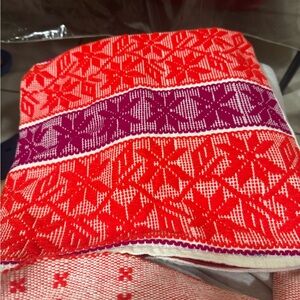 Red and Purple Patterned Crossbody Bag